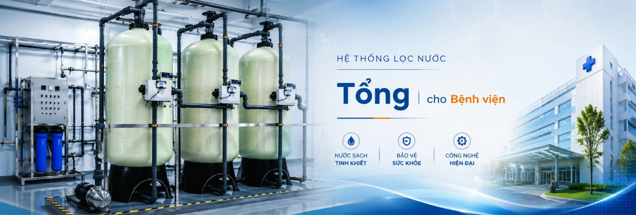Hệ thống lọc nước tổng toàn nhà biệt thự cao cấp